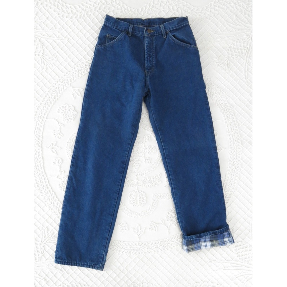 Dickies Jeans 32 Men's Blue Denim VTG Work Wear Flannel Lined Jeans Dickies 80s